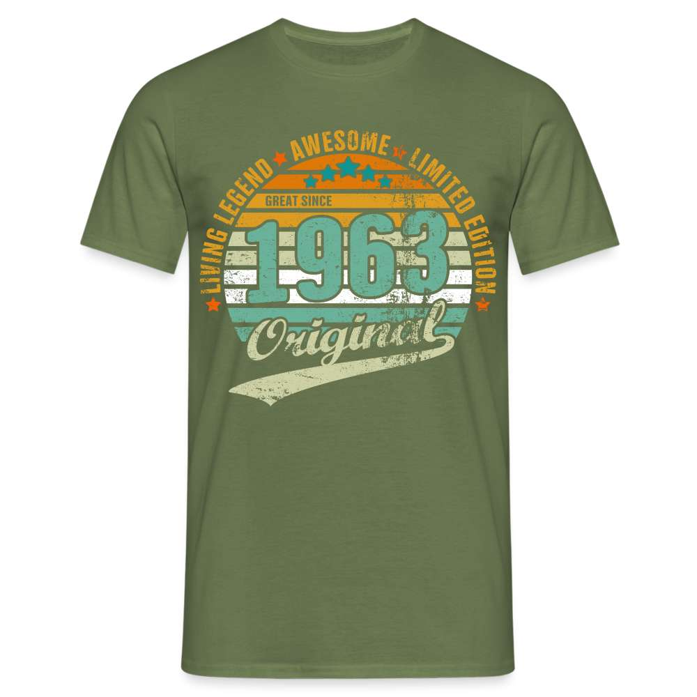 60. Geburtstag Original Retro Style - Legendär 1962 Geschenk T-Shirt - Militärgrün