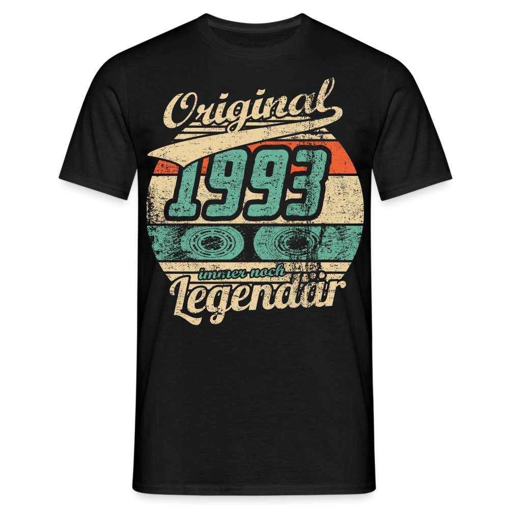 30. Geburtstag Original Retro Kassette - Legendär 1992 Geschenk T-Shirt - Schwarz