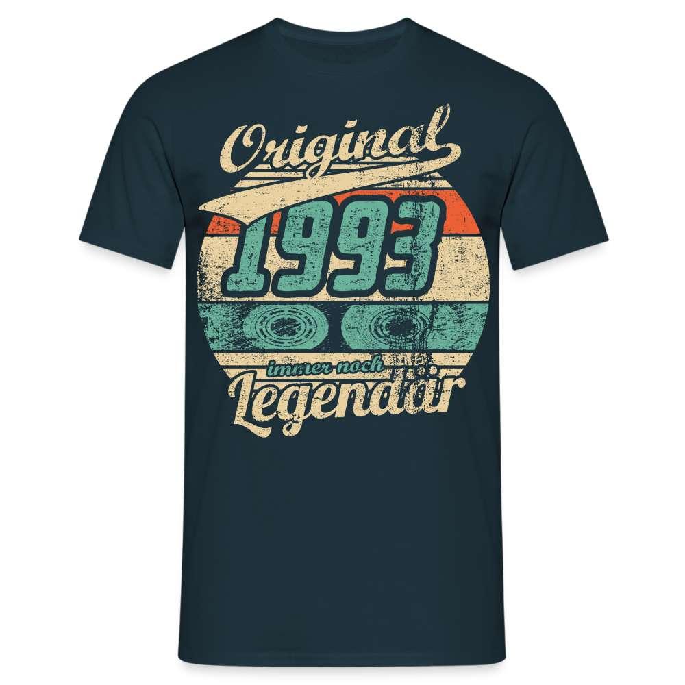 30. Geburtstag Original Retro Kassette - Legendär 1992 Geschenk T-Shirt - Navy