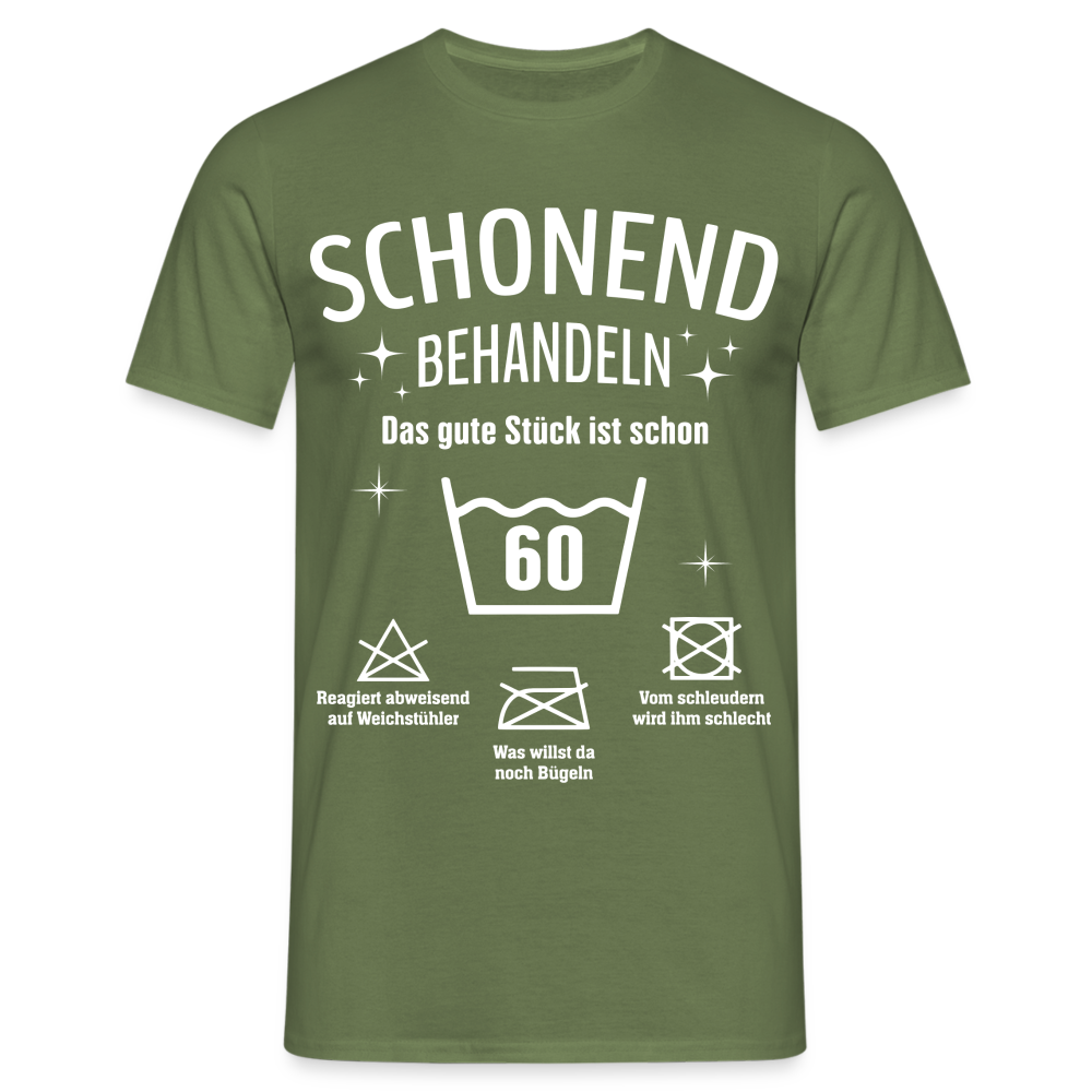 60. Geburtstags T-Shirt Schonend Behandeln - Das gute Stück is schon 60 Lustiges Geschenk Shirt - Militärgrün