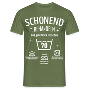 70. Geburtstags T-Shirt Schonend Behandeln - Das gute Stück is schon 70 Lustiges Geschenk Shirt - Militärgrün