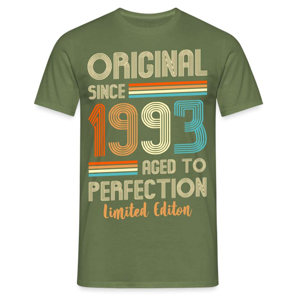 30. Geburtstag - Geboren 1993 - Aged To Perfection- Limited Edition Geschenk T-Shirt - Militärgrün