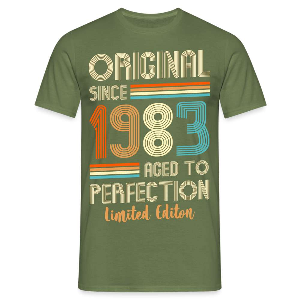 40. Geburtstag - Geboren 1983 - Aged To Perfection- Limited Edition Geschenk T-Shirt - Militärgrün