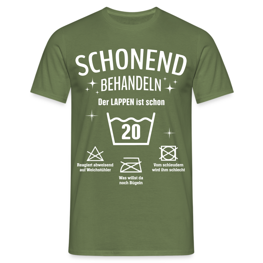 20. Geburtstag Schonend behandeln der Lappen ist schon 20 Geschenk Shirt - Militärgrün