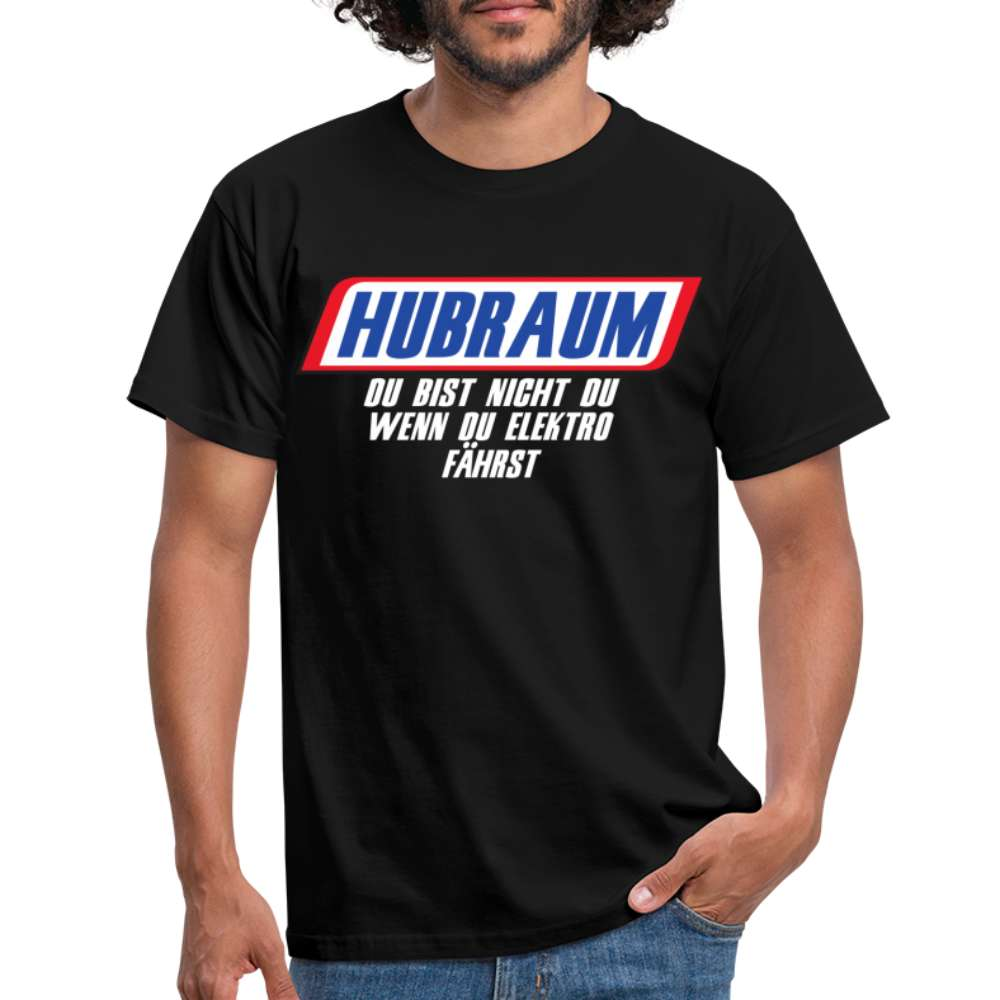 Mechaniker Hubraum du bist nicht du wenn du Elektro fährst T-Shirt - Schwarz