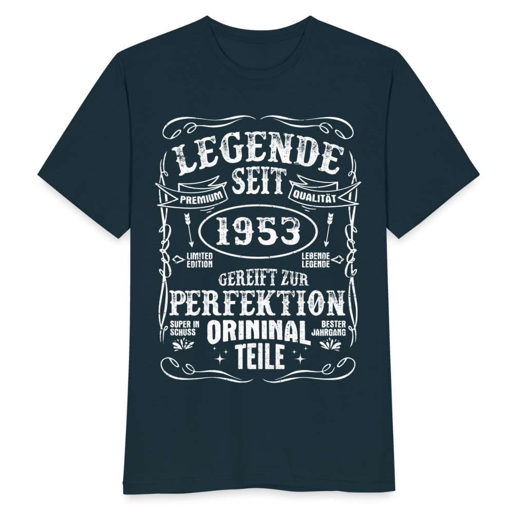 70. Geburtstag Vintage Style Legende Seit 1953 Geschenk T-Shirt - Navy