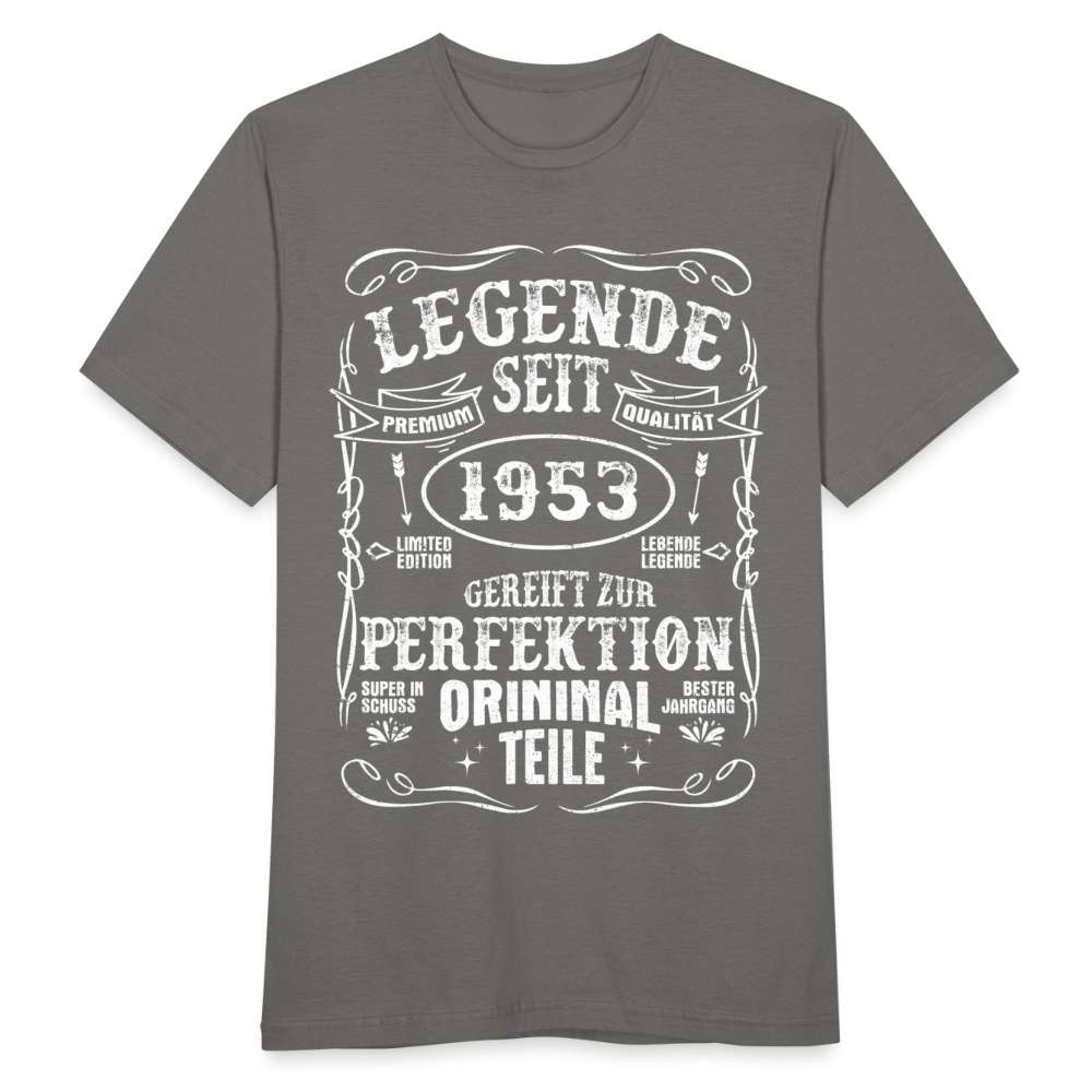 70. Geburtstag Vintage Style Legende Seit 1953 Geschenk T-Shirt - Graphit