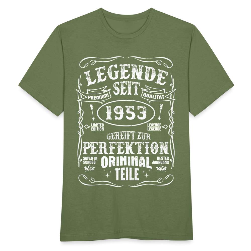 70. Geburtstag Vintage Style Legende Seit 1953 Geschenk T-Shirt - Militärgrün