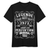 50. Geburtstag Vintage Style Legende Seit 1973 Geschenk T-Shirt - Schwarz