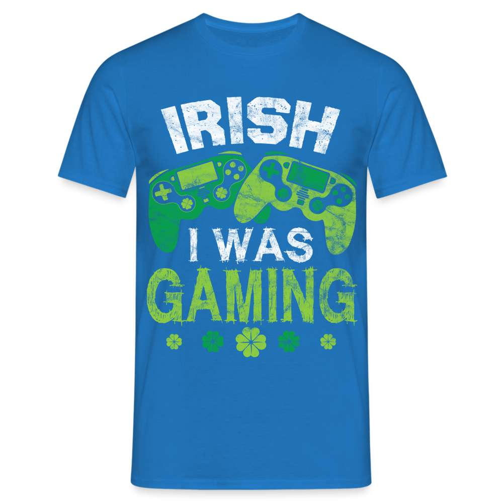 Irish I Was Gaming Funny St Patricks Day Gamer Geschenk T-Shirt - Royalblau