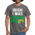 Irish I Was Gaming Funny St Patricks Day Gamer Geschenk T-Shirt - Graphit