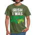 Irish I Was Gaming Funny St Patricks Day Gamer Geschenk T-Shirt - Militärgrün