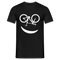 Fahrradfahrer Fahrrad Smiley Geschenkidee Männer T-Shirt - Schwarz