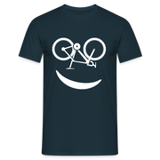 Fahrradfahrer Fahrrad Smiley Geschenkidee Männer T-Shirt - Navy