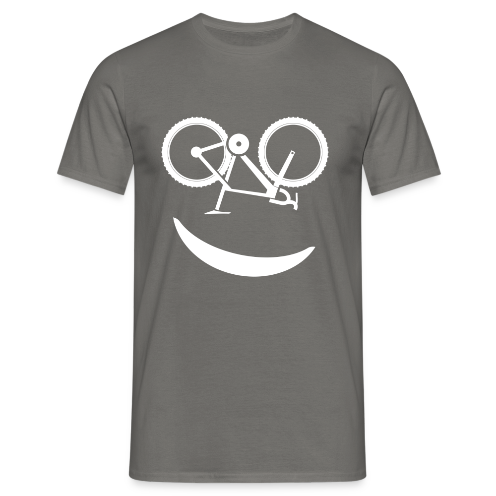Fahrradfahrer Fahrrad Smiley Geschenkidee Männer T-Shirt - Graphit