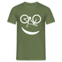Fahrradfahrer Fahrrad Smiley Geschenkidee Männer T-Shirt - Militärgrün