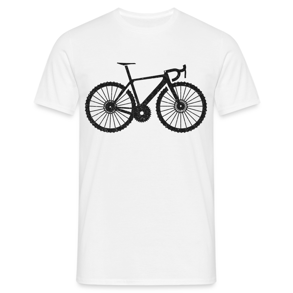 Mountain Bike Fahrrad Fahrer Männer T-Shirt - weiß