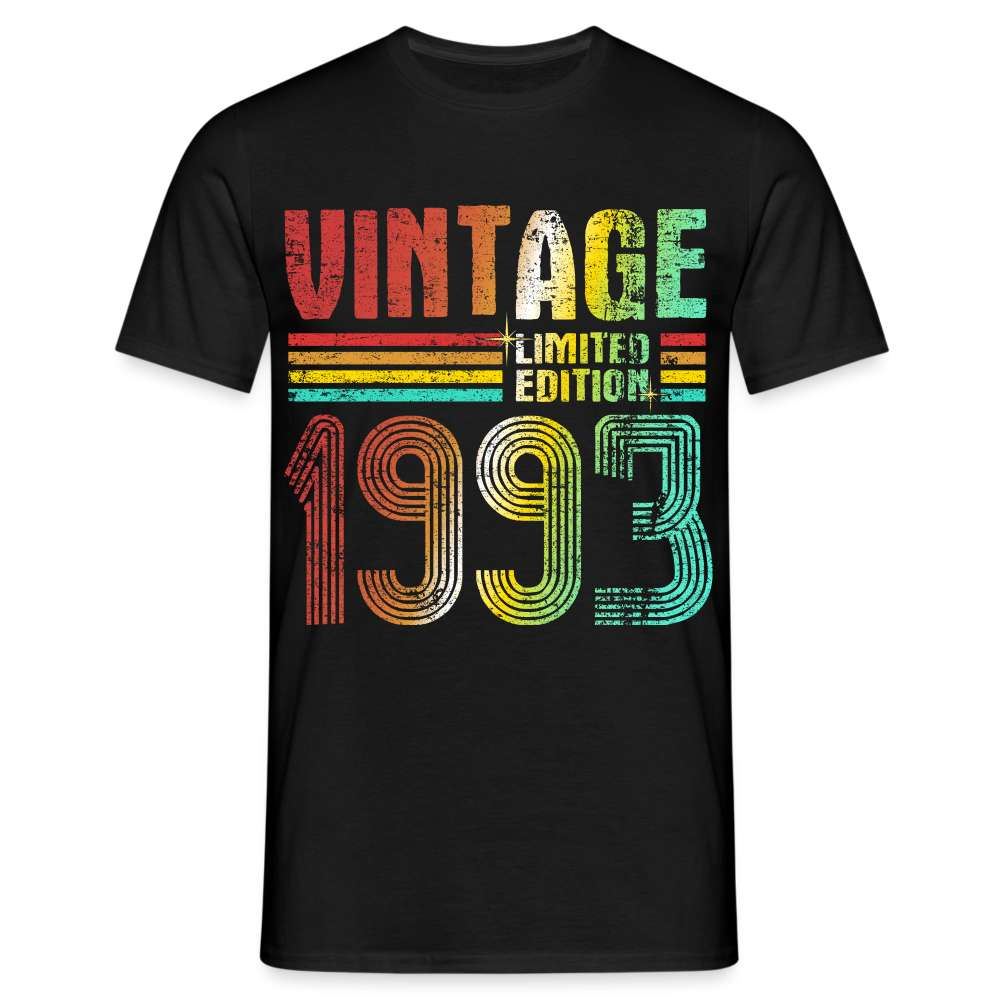 30. Geburtstag Vintage Retro Limited Edition Geboren 1993 Geschenk  T-Shirt - black