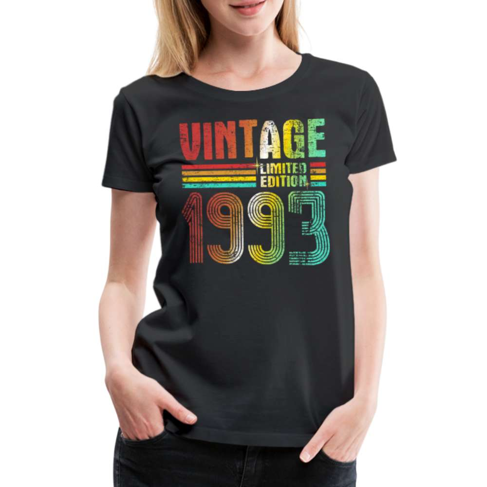 30. Geburtstag Vintage Retro Limited Edition Geboren 1993 Geschenk Frauen Premium T-Shirt - black