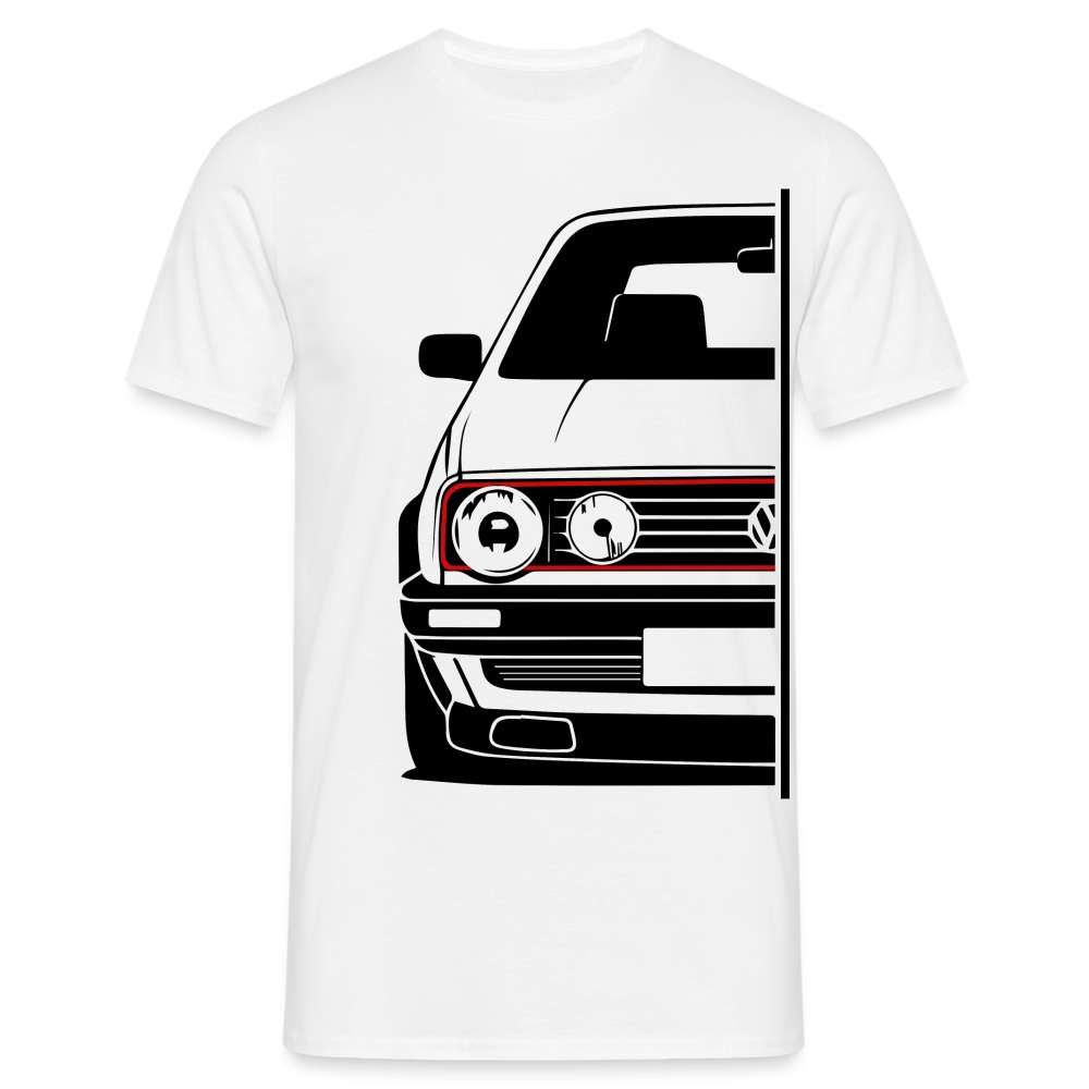 Golf MK2 GTI Fan Shirt Retro Auto Kult Auto T-Shirt - weiß
