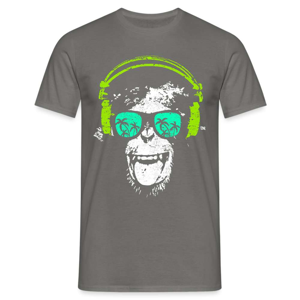 Lustiger DJ Alle mit Kopfhörer und Sonnenbrille - Lustiges T-Shirt - Graphit