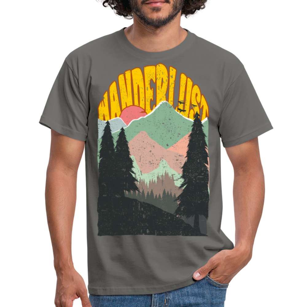 Wanderlust - Berge Wandern Bergmensch T-Shirt - Graphit