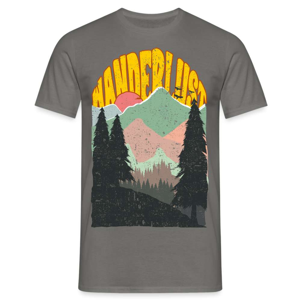 Wanderlust - Berge Wandern Bergmensch T-Shirt - Graphit