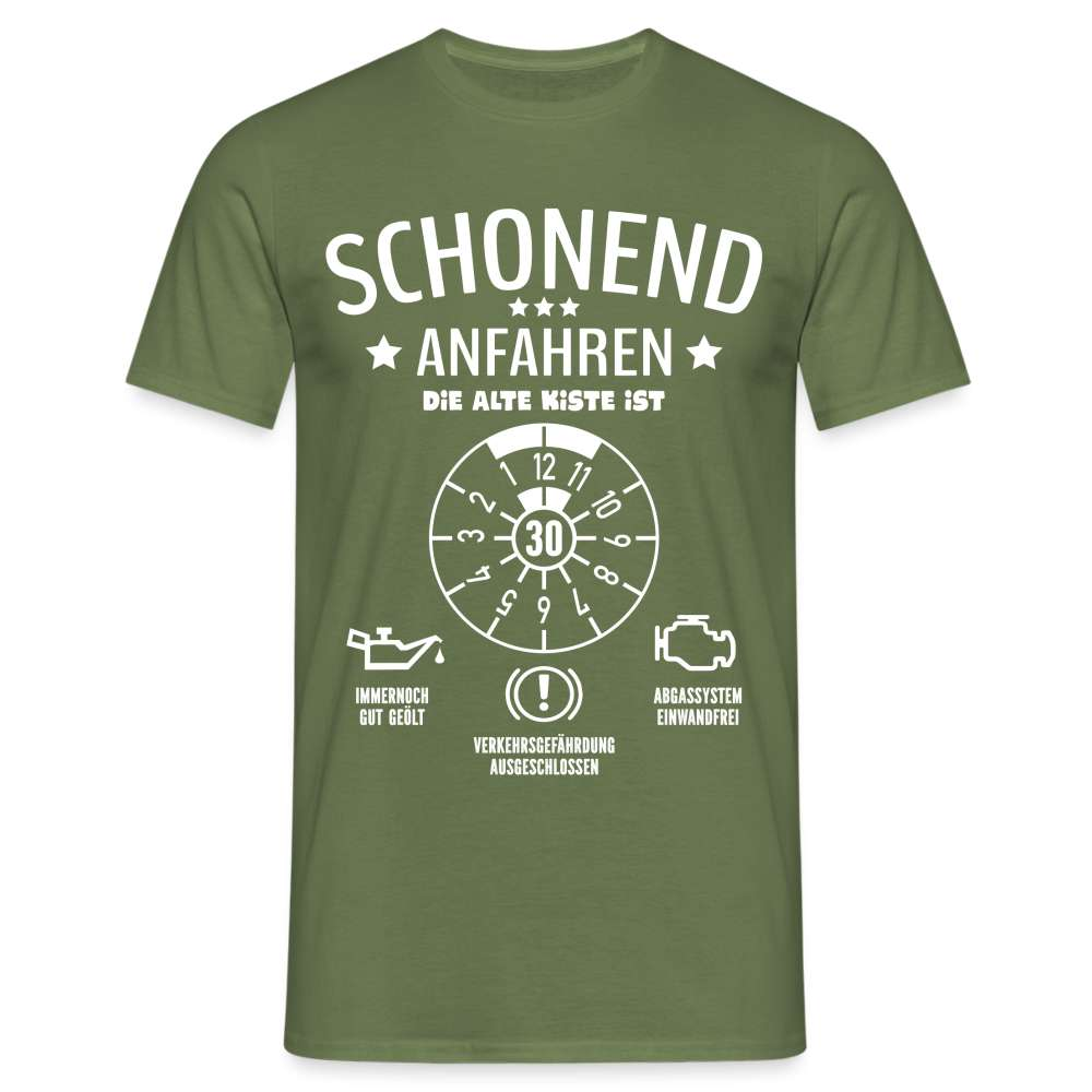 30. Geburtstag - Schonend Anfahren Mechaniker TÜV Geschenk T-Shirt - Militärgrün