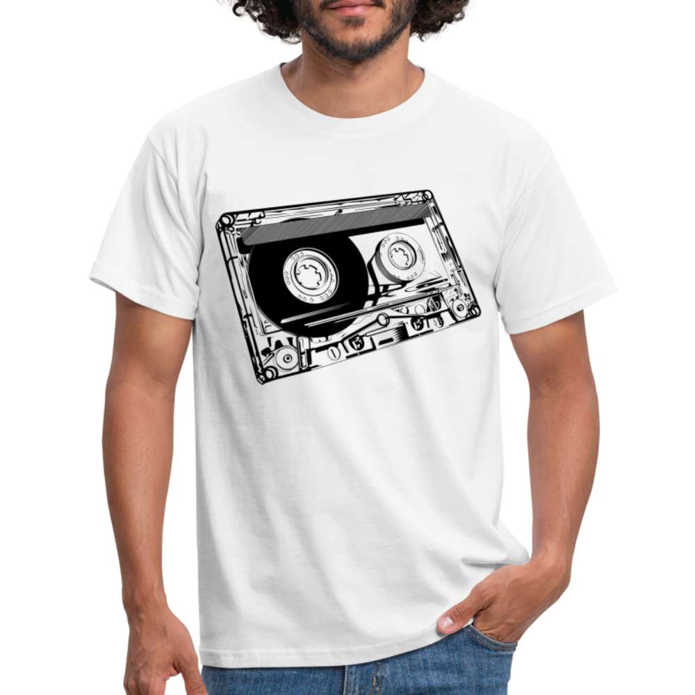 Musik Kassette 80er Retro Vintage Kassette Lustiges T-Shirt - weiß