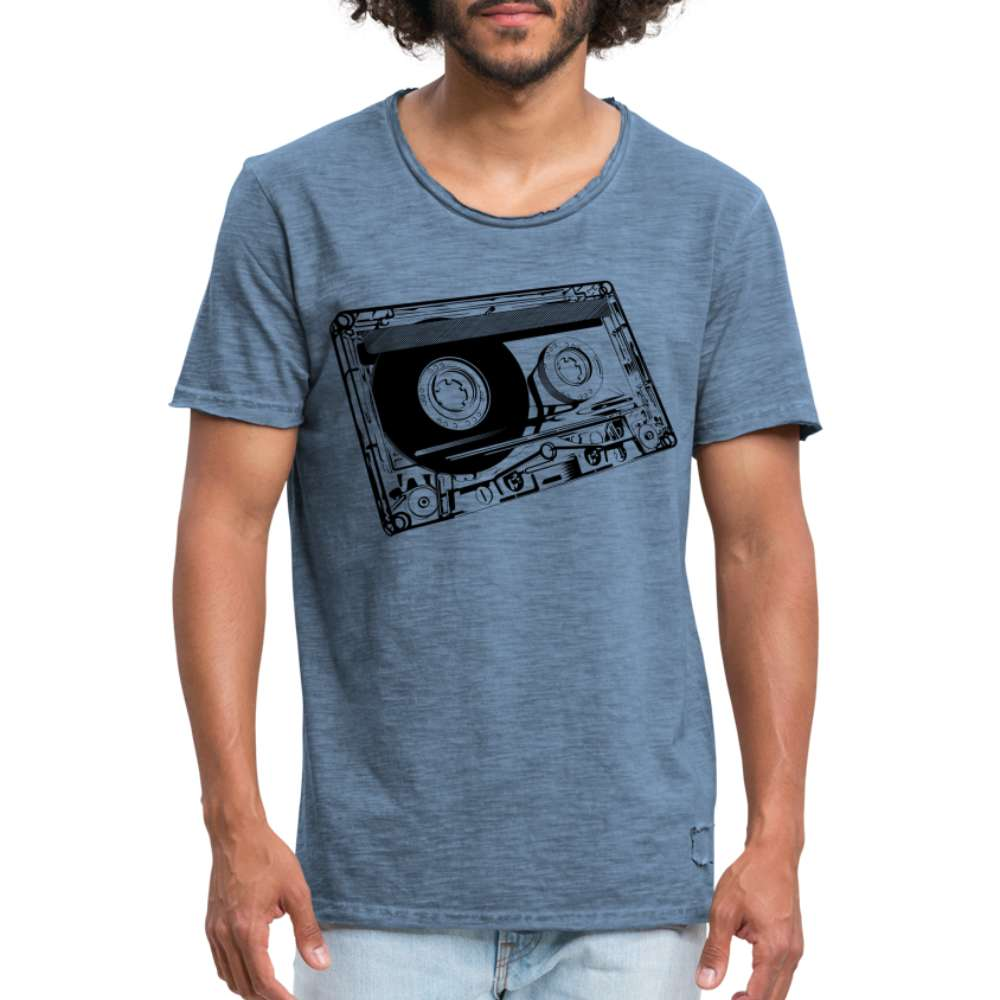 Musik Kassette 80er Retro Vintage Kassette Lustiges Vintage T-Shirt - Vintage Denim