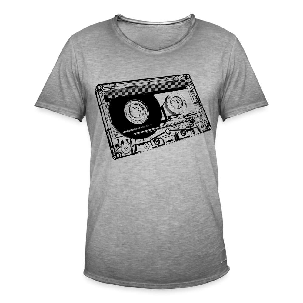 Musik Kassette 80er Retro Vintage Kassette Lustiges Vintage T-Shirt - Vintage Grau