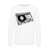 Musik Kassette 80er Retro Vintage Kassette Lustiges Premium Langarmshirt - weiß