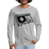 Musik Kassette 80er Retro Vintage Kassette Lustiges Premium Langarmshirt - Grau meliert