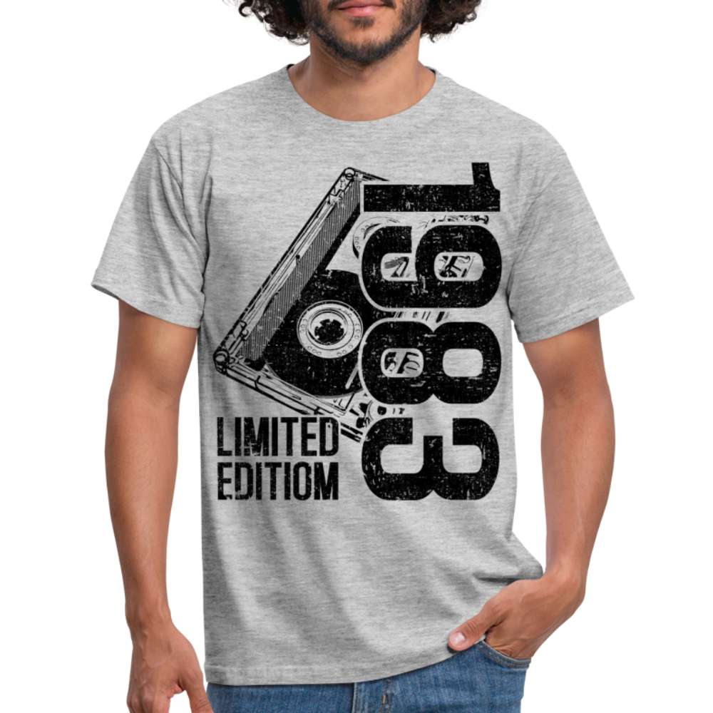 40. Geburtstag Limited Edition - 1983 Retro Kassette Geschenk T-Shirt - Grau meliert