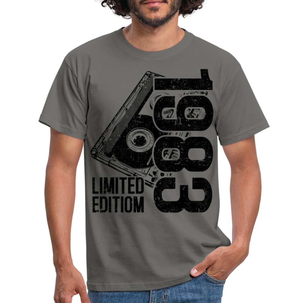 40. Geburtstag Limited Edition - 1983 Retro Kassette Geschenk T-Shirt - Graphit