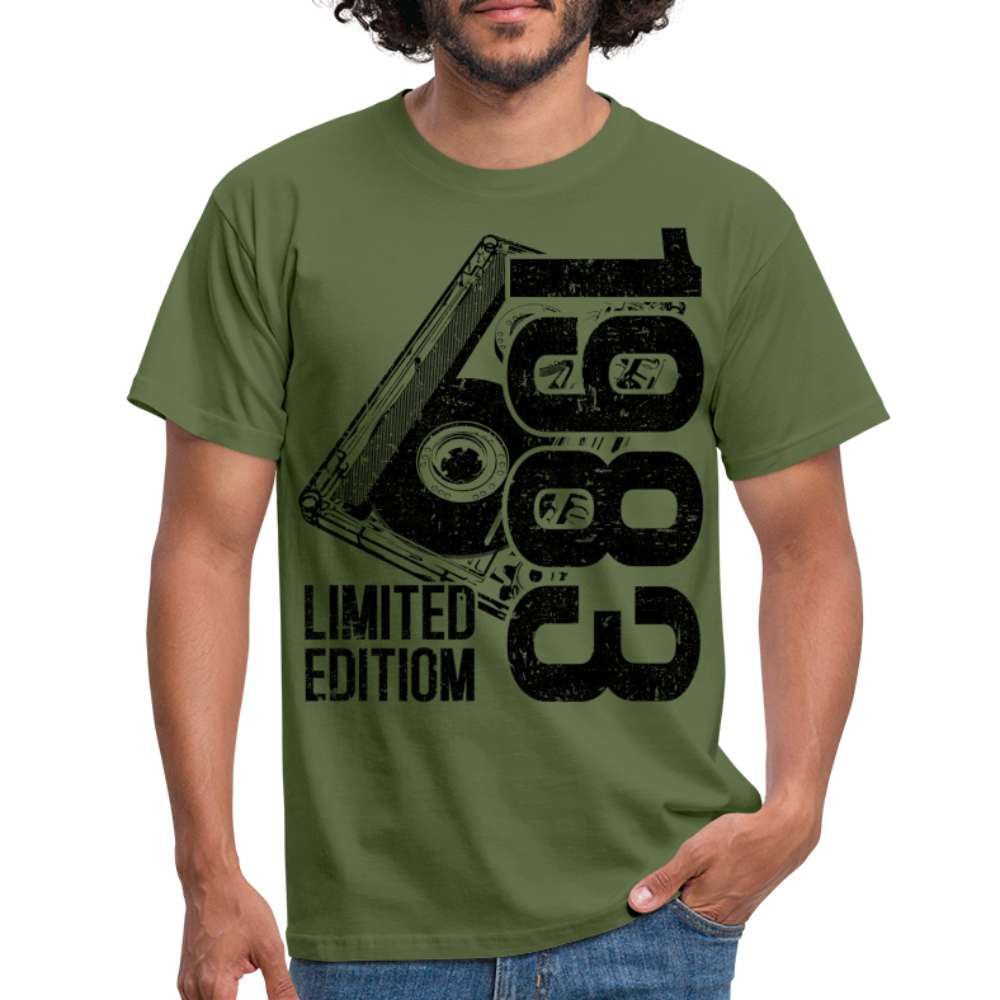 40. Geburtstag Limited Edition - 1983 Retro Kassette Geschenk T-Shirt - Militärgrün