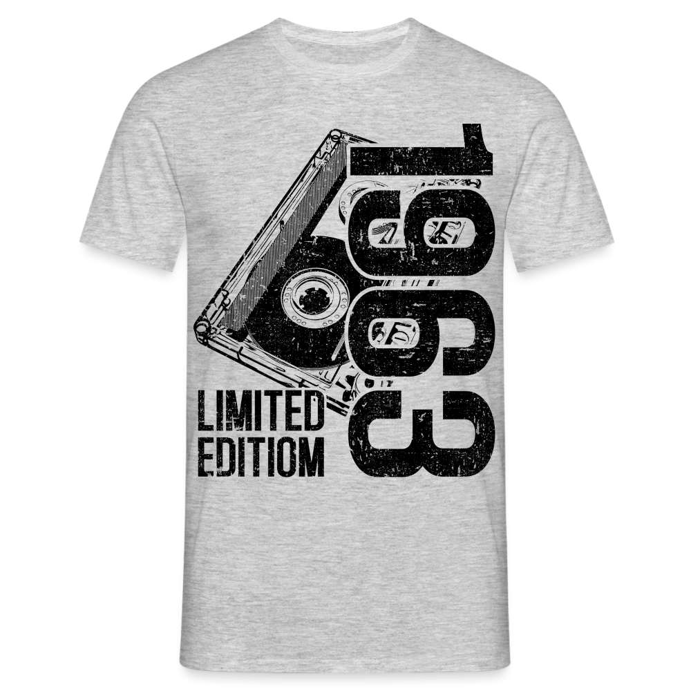 60. Geburtstag Limited Edition - 1963 Retro Kassette Geschenk T-Shirt - Grau meliert