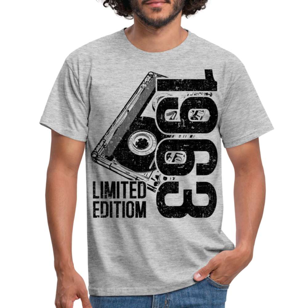 60. Geburtstag Limited Edition - 1963 Retro Kassette Geschenk T-Shirt - Grau meliert