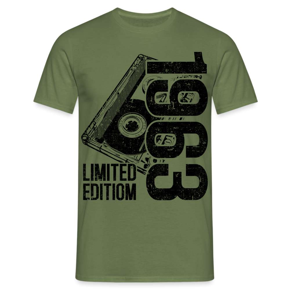 60. Geburtstag Limited Edition - 1963 Retro Kassette Geschenk T-Shirt - Militärgrün