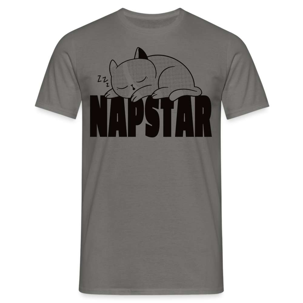 NAPSTAR Faule Katze - keine Lust - Lustige T-Shirt - Graphit