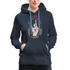 Mittelfinger Nope I Dont Care Lustiger Frauen Premium Hoodie - Navy