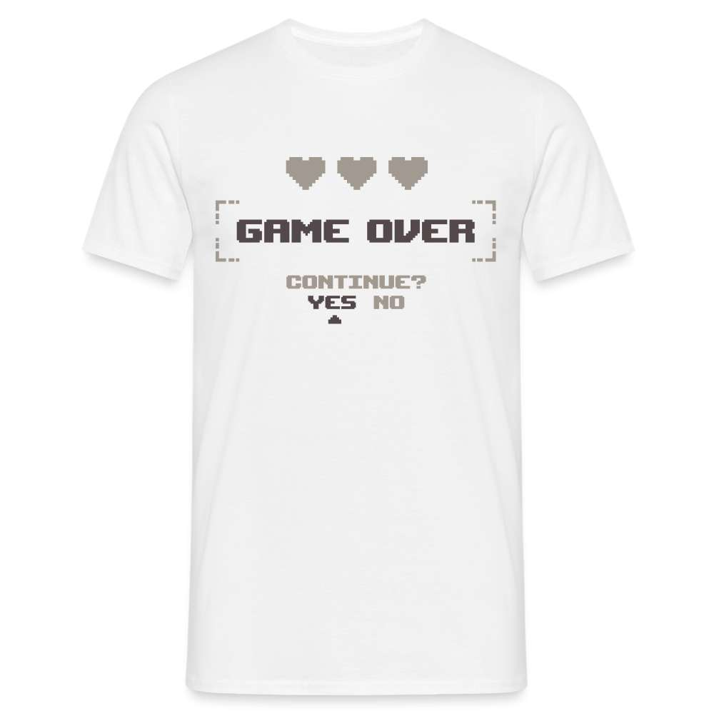 Retro Gaming Game Over Lustiges T-Shirt - weiß