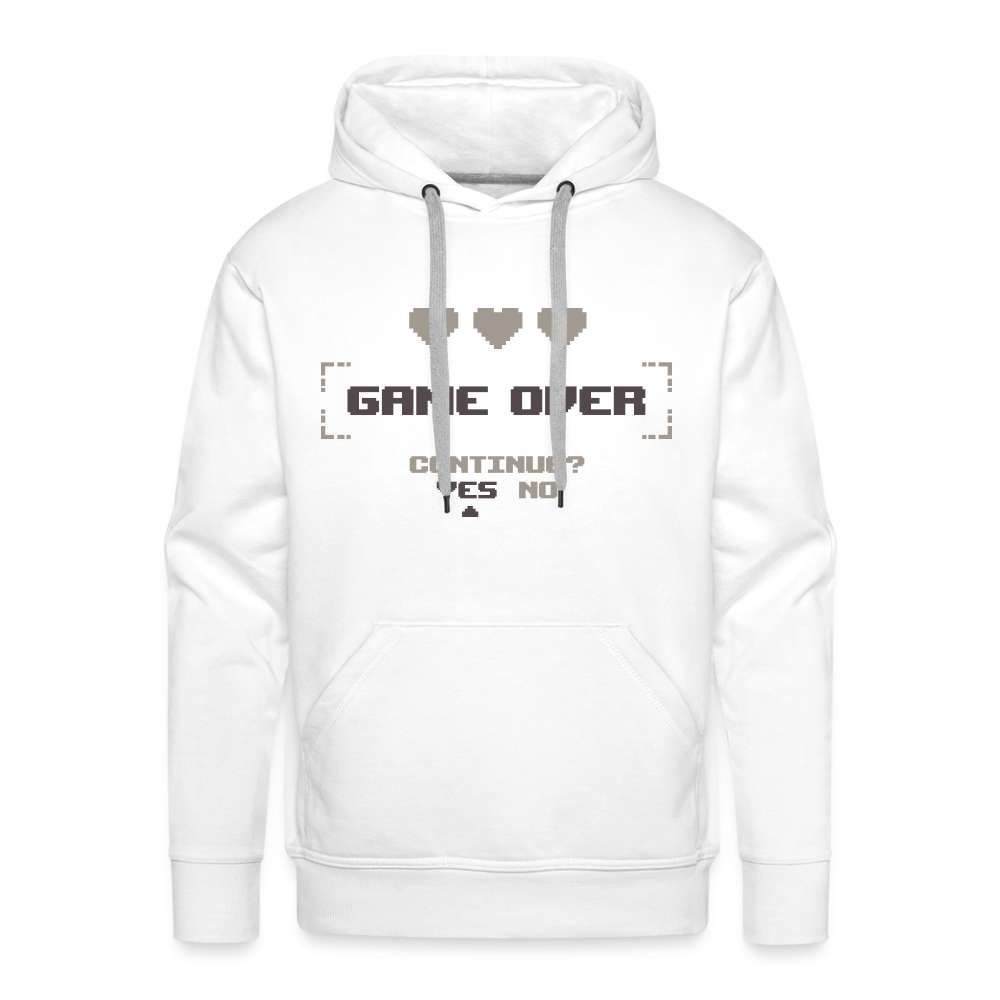 Retro Gaming Game Over Lustiger Premium Hoodie - weiß