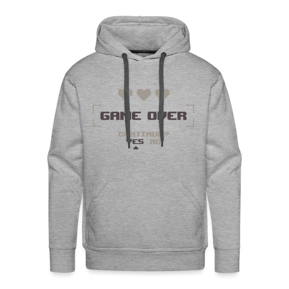 Retro Gaming Game Over Lustiger Premium Hoodie - Grau meliert