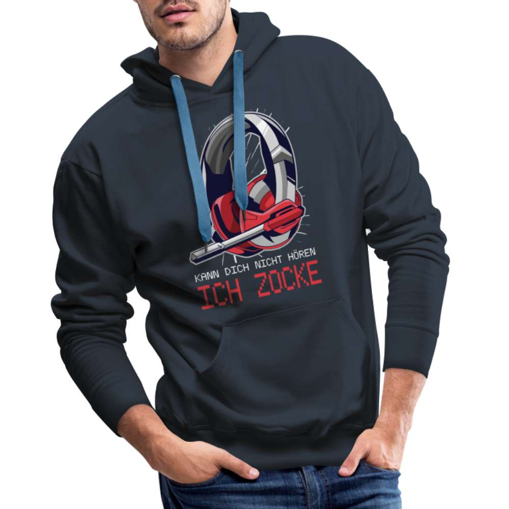 Gamer Shirt Gaming - Kann Dich Nicht Hören - Ich Zocke Hoodie - Navy