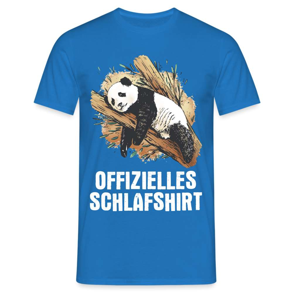 Panda Bär Offizielles Schlafshirt Lustiges T-Shirt - Royalblau