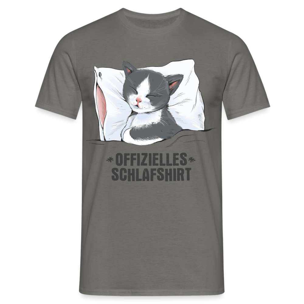 Süße Katze - Offizielles Schlafshirt - Lustiges T-Shirt - Graphit