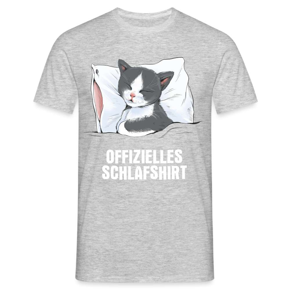 Süße Katze - Offizielles Schlafshirt - Lustiges Frauen Premium Shirt - Grau meliert