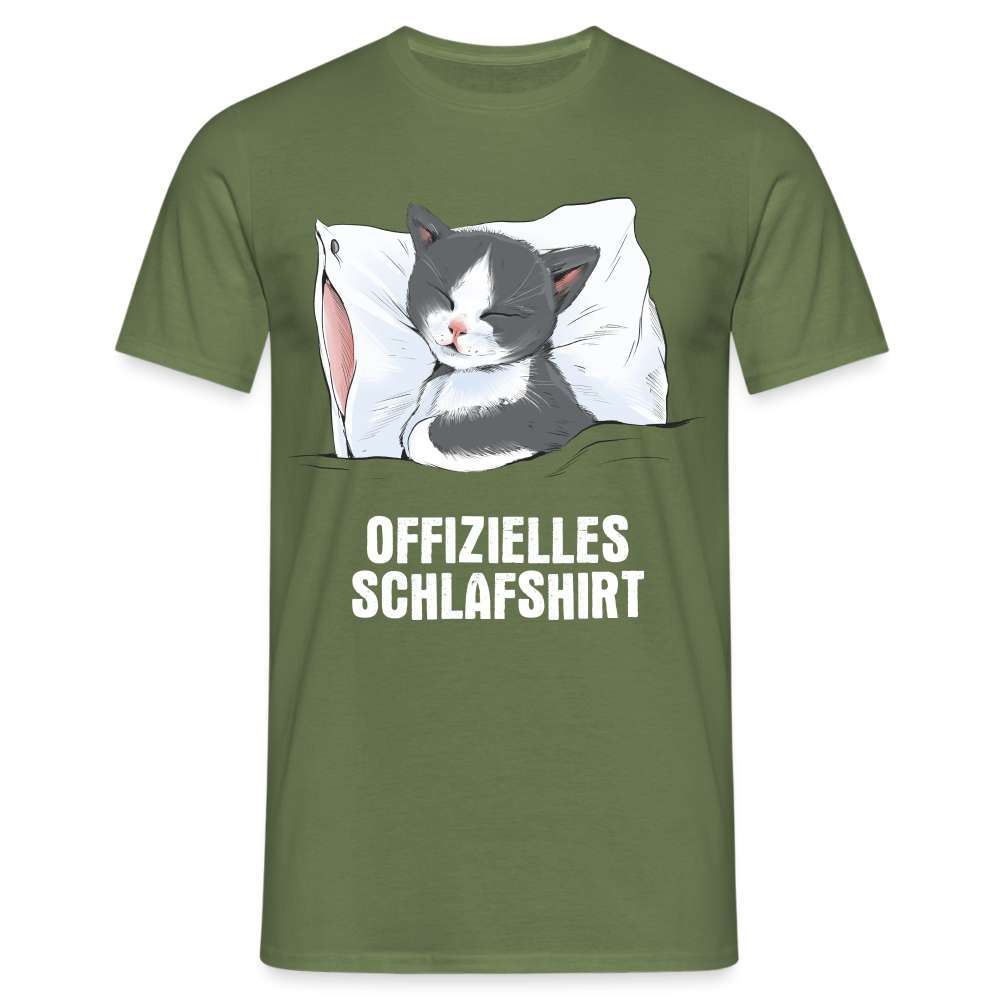 Süße Katze - Offizielles Schlafshirt - Lustiges Frauen Premium Shirt - Militärgrün