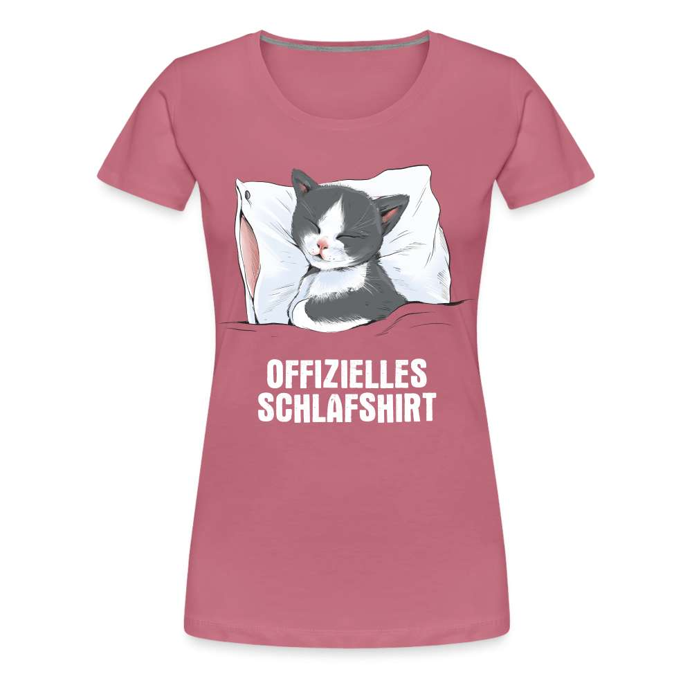 Süße Katze - Offizielles Schlafshirt - Lustiges Frauen Premium Shirt - Malve